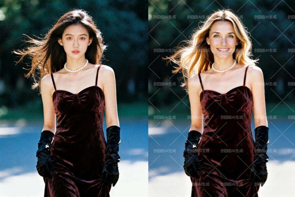 ai换模特效果图